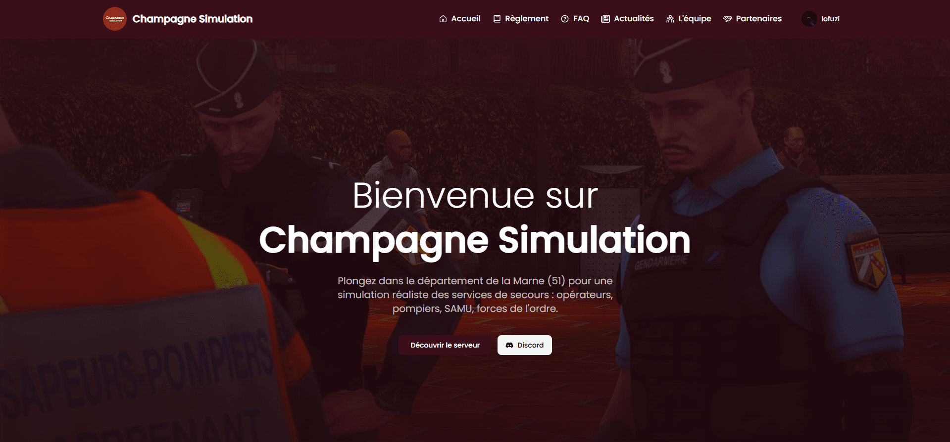 Site web Champagne Simulation